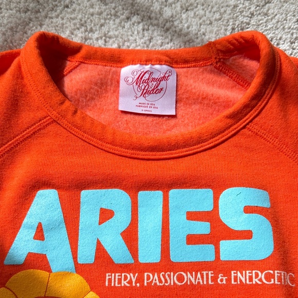 Anthropologie Orange Aries Graphic Sweatshirt - Picture 2 of 2